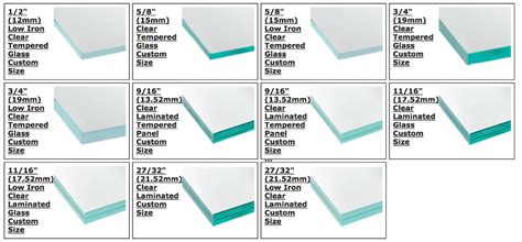 acrylic glass sizes.